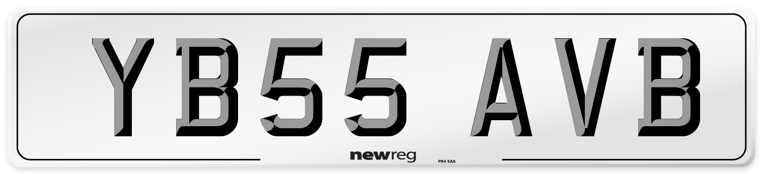 YB55 AVB Number Plate from New Reg